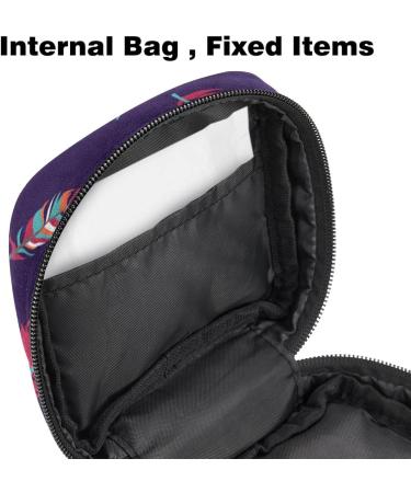 Colorful Boho Menstruation Pad Bag with Zipper - Stylish Collection Bags for Women & Girls (Tampons Napkins) | Eco-Friendly & Functional - Buy Online on GoSupps.com