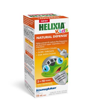 Helixia Kids Natural Defense - Cold & Ear Infections Prevention Treatment | Clinically Proven to Prevent and Reduce the Frequency of Ear infections & Common Colds | 120ml