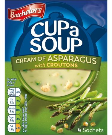 Batchelors Cup a Soup Cream Of Asparagus With Croutons Instant Soup Sachets 117 g Box (Pack of 9 Boxes - Each Contains 4 Sachets) - Buy Online on GoSupps.com