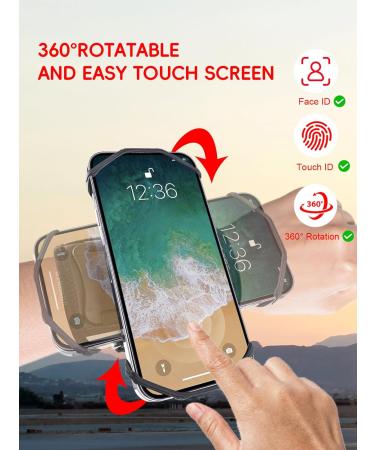 360 Rotatable Sports Phone Bracelet with Earphone Pocket - For iPhone 15/14/13/12 Pro Max Galaxy S23 - Ultimate Jogging Cell Phone Holder & Headphone Cover - Buy Online on GoSupps.com