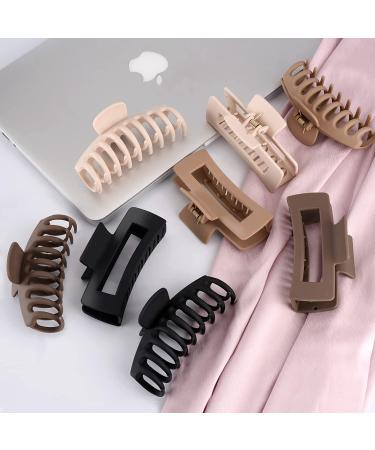 Hold Me Tight 8 Pack 4.3" Inch Large Hair Claw Clips for Women Hair Clips for Thin Thick Curly Hair 90 s Strong Big Grip Matte Banana Clips with Strong Jaws for girls ladies Light - Buy Online on GoSupps.com