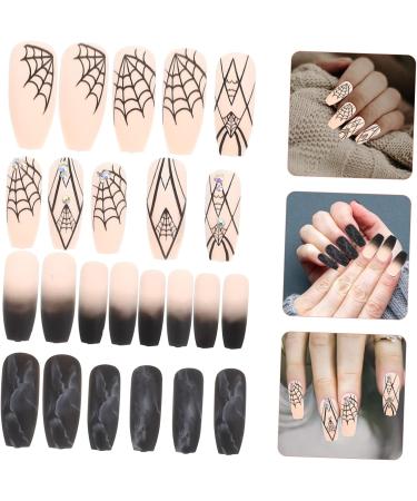 Healeved 4 Sets Halloween Fake Nails Nail Art Decoration Spider Web False Nail Nails Press on Halloween Nails Nail Decoration Nails for Women Manicure Nails Ghost Decor Artificial Nail Abs - Buy Online on GoSupps.com