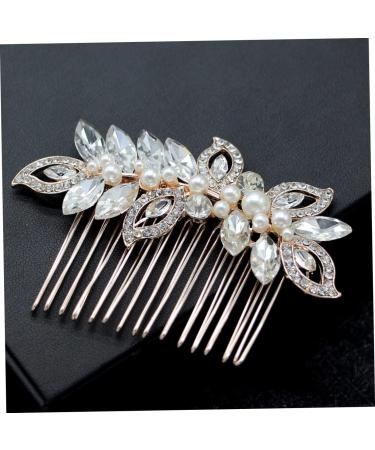 Didiseaon Rhinestone Hair Comb Rhinestone Headpiece Bridal Hair Comb Pearl Hair Clip Wedding Hair Accessory Crystal Headpiece Gold Tiara Goody Hair Glass Bride Hair Accessories - Buy Online on GoSupps.com