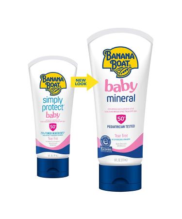Banana Boat Baby Mineral Sunscreen Lotion SPF 50 Twin Pack 6oz - Reef Friendly & Tear-Free - Buy Online on GoSupps.com
