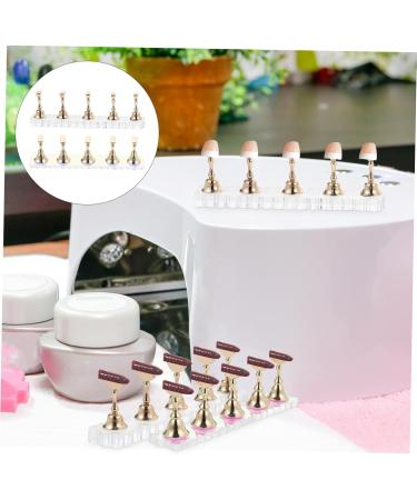 minkissy 2 Sets Nails Tools Show Rack Nail Holder Nail Supplies for Beginners Press on Nail Stand Fake Nail Stand Nail Stands for Press on Nail Art Kits Symphony Acrylic Nail Table - Buy Online on GoSupps.com