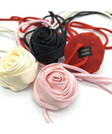 OralGos Stylish Rose Necklace - Chic Ribbon & Elegant Long Cord Necklace for Any Occasion - Buy Online on GoSupps.com