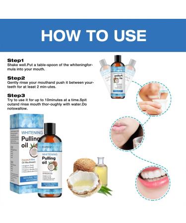 Coconut Pulling Oil with Tongue Scraper - Alcohol-Free Mint Oil Pulling Mouthwash for Fresh Breath - Natural Coconut Oil for Oral Care - Buy Online on GoSupps.com