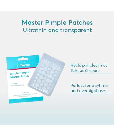 MDacne Pimple Patches - Hydrocolloid Acne Treatment Absorbs Oil & Pus Ultrathin & Transparent Safe for Sensitive Skin (36 Patches) - International Shipping Available - Buy Online on GoSupps.com