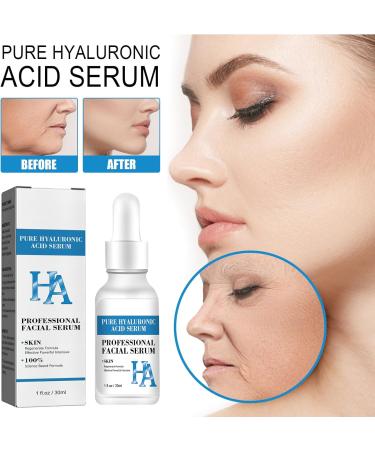 Hyaluronic Acid Facial Essences Pure Hyaluronic Acid Facial Serum.Pore Shrink Serum Anti Age Hyaluronic Acid Serum Tightening Nourishing and Firming Essence Liquid Whitening Hyaluronic Essence 30ML - Buy Online on GoSupps.com
