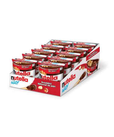 Nutella and Go Snack Packs, Chocolate Hazelnut Spread with Breadsticks, 10ct, 52g/1.8 oz per pack, Imported from Canada}