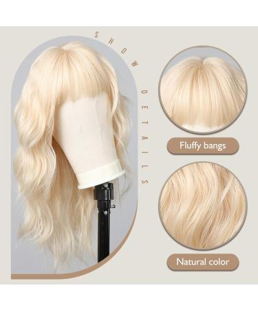 Shop Realistic Testar Blonde Wigs for Women | Platinum Water Wave Shoulder-Length Synthetic Curly Wig for Daily Use - Buy Online on GoSupps.com