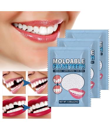Plastic Teeth Glue Dentures Kit | Temporary Filling Teeth | Fake Filling Holes | Denture Bath Case | 1/2/3pcs | One Size C - Buy Online on GoSupps.com