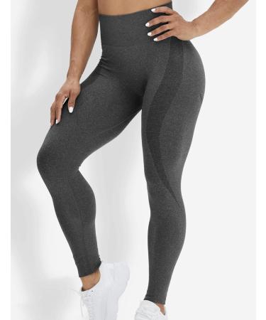 Corcoar Women's High Waist Seamless Gym Leggings - XL Grey Sport & Yoga Pants - Buy Online on GoSupps.com