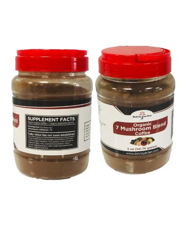 Organic 7 Mushroom Coffee Alternative | Instant Blend for Energy, Immunity & Anti-Aging | 5 oz - Buy Online on GoSupps.com
