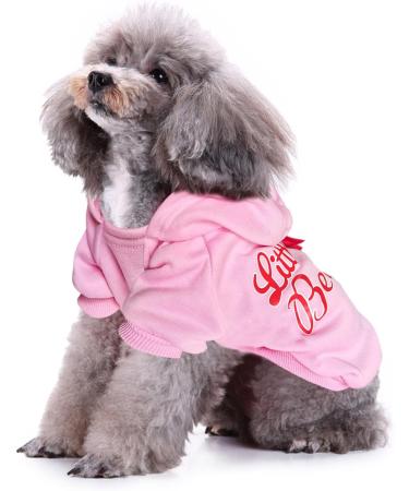 JECIKELON Winter Dog Hoodie Sweatshirts - Warm XXS Clothing for Small Dogs & Puppies | Cute Chihuahua Coat & Cat Costume in Y01-Pink - Buy Online on GoSupps.com