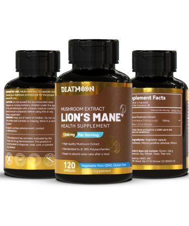 Lions Mane Supplement Capsules Lion Mane Mushroom 1200mg Brain & Immune Support Non-GMO Non-Gluten Vegan-Friendly Lion s Mane Powder 120 Count 120 Count (Pack of 1) - Buy Online on GoSupps.com