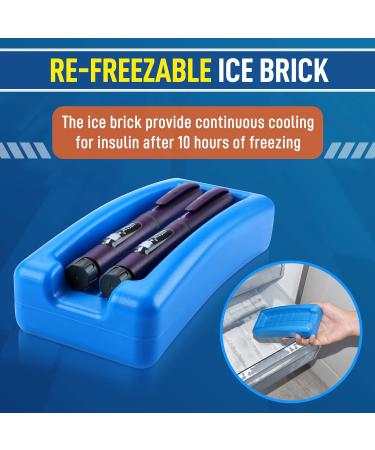 Insulin Cooler Travel Case - Diabetic Medication Cooling Bag in Blue - Buy Online on GoSupps.com