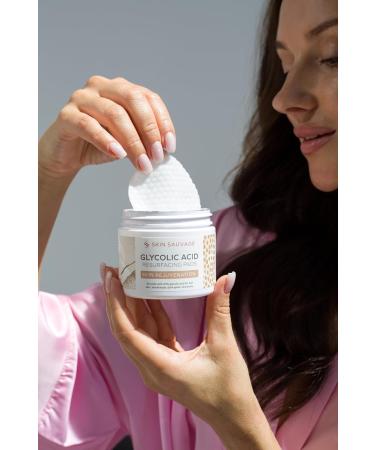 Glycolic Acid Resurfacing Pads for Face & Body - Smooth Skin Reduce Wrinkles Radiant Complexion | Shop Now - Buy Online on GoSupps.com