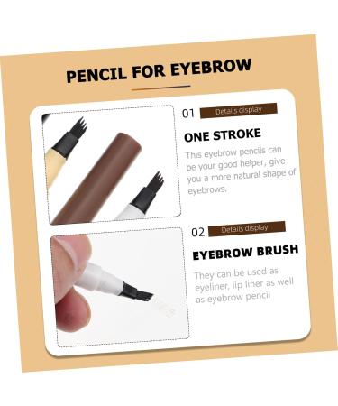 CANIGHT 4pcs Four Forked Eyebrow Pencil Cosmetic Four-head Eyebrow Pens Eye Makeup Pencil Eyebrow Filler Abs - Buy Online on GoSupps.com
