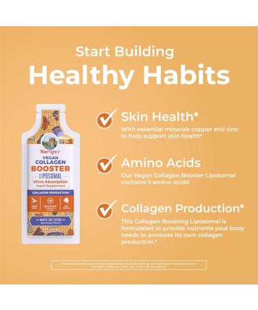 MaryRuth Organics Collagen Booster Liposomal | Sugar Free | Liquid Collagen Booster with VIT C E Zinc Copper&Silica | Skin Care&Joint Support Supplement | Vegan | Non-GMO | Gluten Free | 14 Serving - Buy Online on GoSupps.com