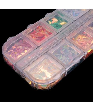 FANGO 3D Shape New Nail Clear Nail Pearl Diy Nail Art Decorations Rhinestone Manicure Tools 3# Colorful Vest Sequins - Buy Online on GoSupps.com