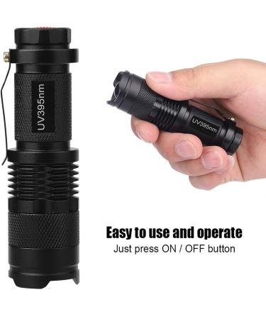 Zerodis Purple Flashlight - 395/365 Nm Black Light for Pets & Invisible Ink Detection | Portable UV Light for Urine Stains & Mini-Tubes - Buy Online on GoSupps.com