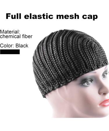 ADRIUO Super Elastic Cornrow Cap for Weave Crochet Braid Wig Caps for Making Wigs Weaving Braid Cap Wig Net Black Color 1Pc - Buy Online on GoSupps.com