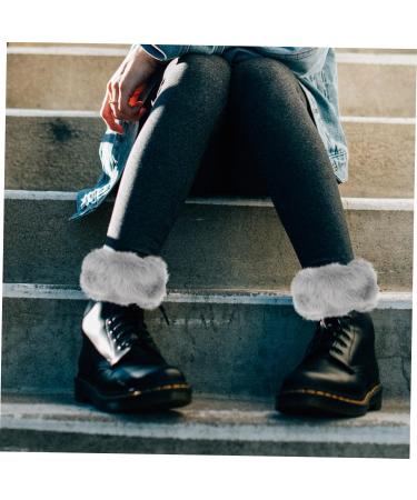 Kisangel 3 Pairs Fur Boot Covers - Warm Shoe Socks & Cuffs for Women | Fluffy Acrylic Stumping - Buy Online on GoSupps.com