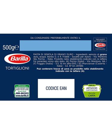  Ducomi Barilla Tortiglioni Greasy Paste with Premium Ingredients to Always Be Good Condition - Daily Irresistible Quality - 2kg Pack - 4 x 500g (Tortiglioni) - Buy Online on GoSupps.com