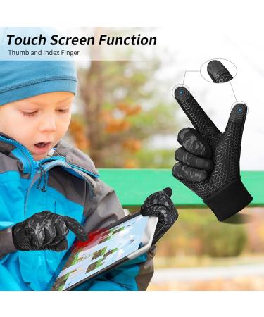 Buy Oopor Winter Gloves for Kids - Touchscreen Anti-Slip Windproof Bicycle Gloves for Ages 4-12 | Camouflage Design for Outdoor Sports - Buy Online on GoSupps.com