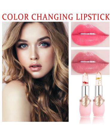 Color Changing Lipstick Flower Lip Gloss Set - Long Lasting Moisturizing Formula - 2PCS Nutritious Makeup Kit - B Set - Buy Online on GoSupps.com