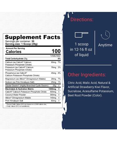 Gaspari Nutrition Glycofuse Performance and Recovery Carbohydrate 25g Cluster Dextrin, 1g Electrolyte Matrix, 30 Servings - Kiwi Strawberry Flavor - Buy Online on GoSupps.com