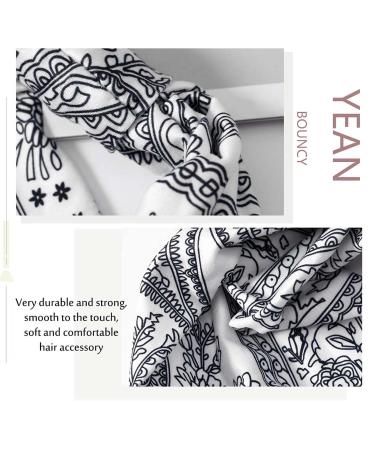 Yean Boho Wide Headbands Black - Pack of 4 | Stylish Elastic Turbans for Women and Girls - Buy Online on GoSupps.com
