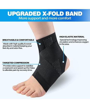 Seektop Ankle Brace for Plantar Fasciitis Relief | Compression Strap & Stabilizers for Achilles Tendonitis | Ankle Support for Volleyball Running & Basketball - X-Large - Buy Online on GoSupps.com