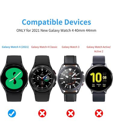 NANW Hard PC Case + Tempered Glass for Samsung Galaxy Watch 5/4 40mm - Protective Cover in Black/Midnight Blue/Green/Clear - Buy Online on GoSupps.com