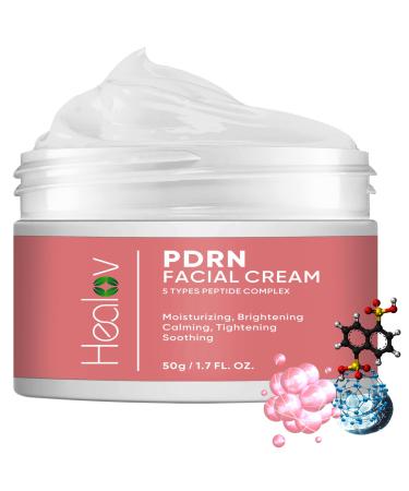 PDRN Cream Rejuvenating Korean Face Moisturizer with Salmon DNA, Niacinamide & Vitamin C Anti-Aging, Firming, Plumping Daily Cream for Dark Spots, Uneven Tone, Glow, Collagen & Barrier Repair