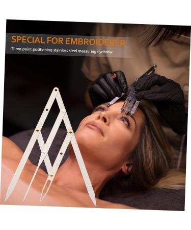 Housoutil 5 pcs Three-point Eyebrow Stencils Ratio Positioning Measuring Caliper Generation Second Makeup 25x5x0.6cmx5pcs Silverx5pcs - Buy Online on GoSupps.com