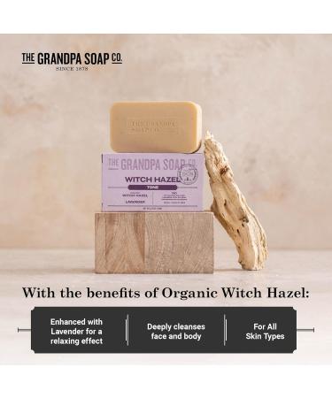 Grandpa Soap Co. Witch Hazel Bar Soap - Vegan Skin Toning & Rejuvenating - Lavender Relaxation - 4.25 Oz 3 Pack - International Shipping Available - Buy Online on GoSupps.com