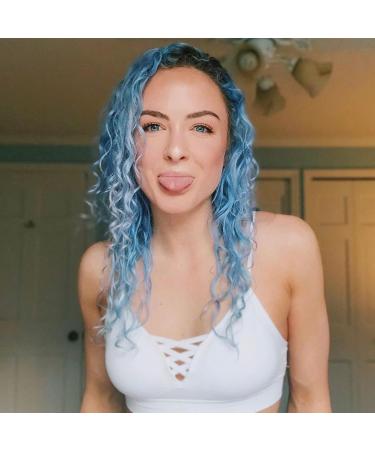 Overtone Pastel Blue Color Depositing Conditioner - 8 oz Semi-Permanent Hair Color with Shea Butter & Coconut Oil - Cruelty-Free Temporary Hair Dye - Buy Online on GoSupps.com