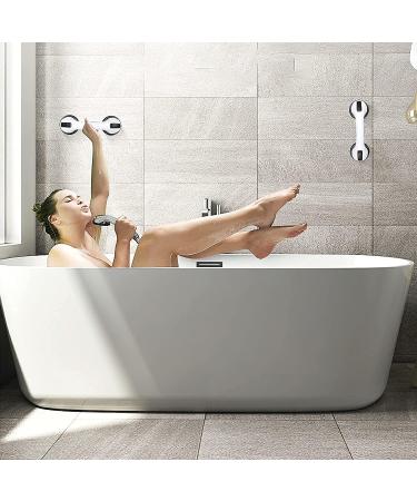 WYMY 2 Pack Shower Suction Grab Bar Shower Handle with Strong Hold Suction Cup Grip Grab in Bathroom Bath Handle Grab Bars for Bathroom 12 Inch - Buy Online on GoSupps.com