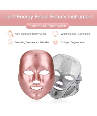 LED Face Mask - 7-Color Photon Therapy for Acne & Wrinkle Removal | Pink Beauty Rejuvenation Mask - Buy Online on GoSupps.com