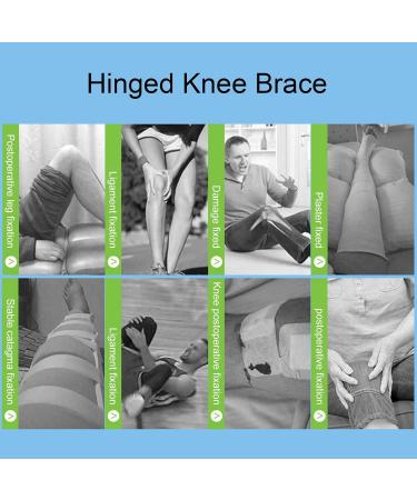 Adjustable Hinged ROM Knee Brace - Post Op Knee Immobilizer with Side Stabilizers for Left & Right Legs | Patellar Tendon Support - Buy Online on GoSupps.com