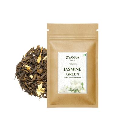 Zyanna Jasmine Green Tea - Premium Darjeeling Green Tea with Natural Jasmine Buds from India (3.53oz-100g-50 Cups) 100% Natural Ingredients - Brew Hot or Iced Tea) - Buy Online on GoSupps.com