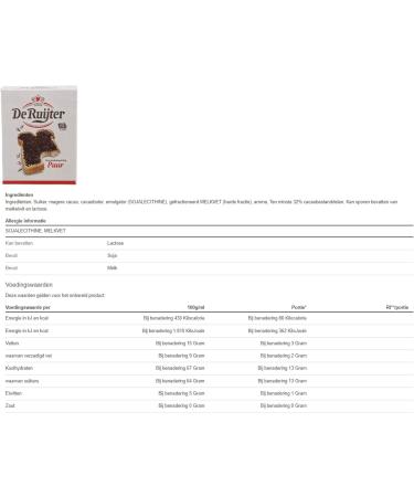 De Ruijter Pure Chocolate Sprinkles / Chocoladehagel Puur 1.5 Kg - Buy Online on GoSupps.com