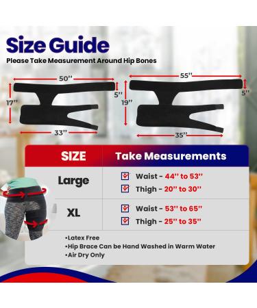 Plus Size Hip Brace Thigh Compression Sleeve for Pain Relief - XL Right Size for Men and Women - Buy Online on GoSupps.com