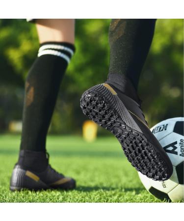 Men's Soccer Cleats High-Top Athletic Football Boots 10.5 Black - HaloTeam - Buy Online on GoSupps.com