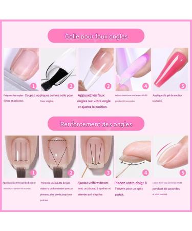  Yonuaret Nail Builder Gel | Manicure Glue 6-in-1 Strengthening Glue for Sculpting Extension Adhesive and Base Coat Gel for Home Use Girls and Beginners - Buy Online on GoSupps.com