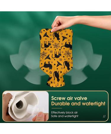 Hot Water Bottle with Lid - Halloween Cats Design for Pain Relief Cramps & Foot Warmer | Rubber Hot Water Bag for Hot and Cold Therapy - Buy Online on GoSupps.com