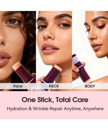 Calcium Multi Balm Stick for Face Eyes Lips & Neck Korean Collagen Moisturizing Balm with Vitamin D & Shea Butter Firming Hydrating & Skin Barrier Care Stick for All Skin Types(2PCS) - Buy Online on GoSupps.com