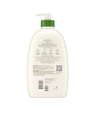 Aveeno Daily Moisturizing Body Lotion Fragrance-Free Light & Creamy Lotion for Dry Sensitive Skin With Prebiotic Oat Nourishes & Strengthens Skin's Moisture Barrier Value Size 33 fl oz - Buy Online on GoSupps.com